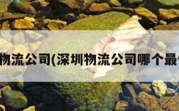 深圳物流公司(深圳物流公司哪个最便宜)