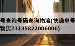 快递单号查询号码查询物流(快递单号查询号码查询物流73135822006006)