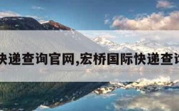 国际快递查询官网,宏桥国际快递查询官网