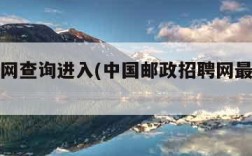 邮政官网查询进入(中国邮政招聘网最新招聘信息)