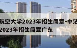 中法航空大学2023年招生简章-中法航空大学2023年招生简章广东