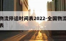 全国物流停运时间表2022-全国物流停运时间表