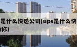 ups是什么快递公司(ups是什么快递公司简称)