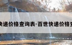 百世快递价格查询表-百世快递价格查询表