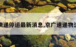 广东快递停运最新消息,京广速递物流查询