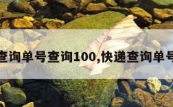 快递查询单号查询100,快递查询单号查询