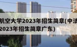 中法航空大学2023年招生简章(中法航空大学2023年招生简章广东)