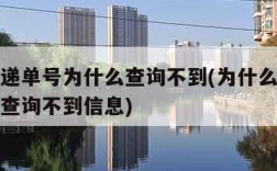 圆通速递单号为什么查询不到(为什么圆通快递单号查询不到信息)