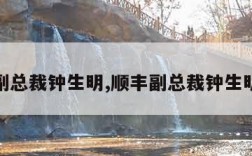 顺丰副总裁钟生明,顺丰副总裁钟生明现状