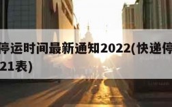 快递停运时间最新通知2022(快递停运时间2021表)